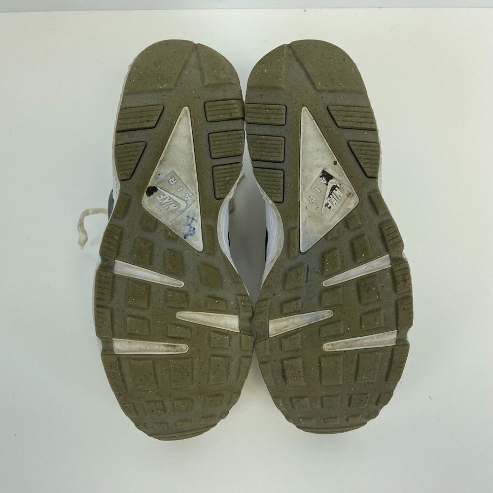Nike Air Huarache Shoes Leather White Wolf Grey Mens Size 10 - Picture 5 of 6